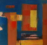 LYONS Peter 1960,Abstract in Blue, Yellow and Red,Mullen's Laurel Park IE 2009-11-15