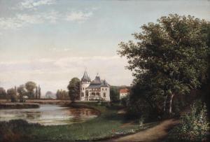 LYTZEN Niels Agaard,View towards the manor house Pederstrup on Lolland,Bruun Rasmussen 2024-02-26