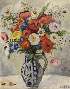 MäCKEL Elfriede 1907-1993,Blumenstillleben,Wendl DE 2021-03-06