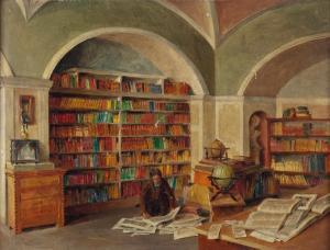 MÄDER Kurt H,In der Schloßbibliothek von Siebeneichen bei Meiße,1923,Palais Dorotheum 2014-05-14