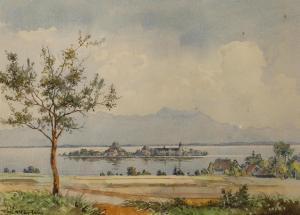 MÄRTENS Max 1887-1970,Blick zur Fraueninsel,1960,Mehlis DE 2021-08-26