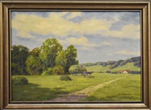 MÖHREN Jean 1876-1954,Landschaft mit Heuwagen,Scheublein Art & Auktionen DE 2022-05-13