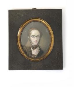 MÖLLER Johannes Heinrich L 1814-1885,Selfportrait of the artist in a brown coa,1838,Bruun Rasmussen 2021-05-31