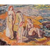 MÖLLER Sigurd 1895-1984,female bathers on the beach,1945,Sotheby's GB 2003-03-10