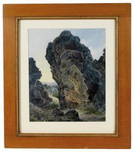 MÖSSMER Raimund 1813-1874,Felsige Landschaft,1862,Palais Dorotheum AT 2015-12-03