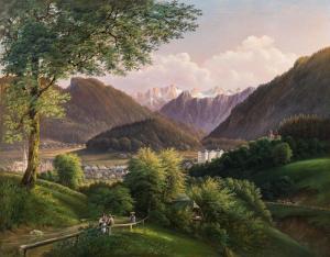MÖSSMER Raimund 1813-1874,View of Bad Ischl and Dachstein,1870,im Kinsky Auktionshaus AT 2019-04-09