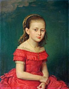 MÜCKE J. Ferenc, Franz 1819-1883,Portrait of Ilona Gujdán,1873,Nagyhazi galeria HU 2016-12-13