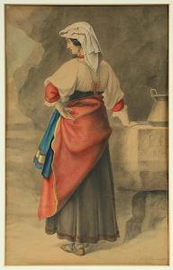 MÜCKE Karl Anton Heinrich 1806-1891,Donna di Monte Cassino,Von Zengen DE 2020-11-27