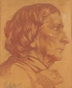 MÜHLEN Hermann 1886-1964,OLD WOMAN IN PROFILE,1908,Hargesheimer Kunstauktionen DE 2022-09-07