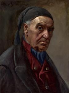 MÜLLER BAUMGARTEN Karl 1879-1964,Portrait eines alten Dachauers,Zeller DE 2024-04-04