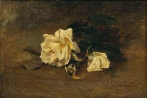 MüLLER Clara,Bouquet de roses blanches,1862,Piguet CH 2008-12-10