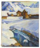 MÜLLER Giovanni 1890-1970,Winter in Oberhalbstein,Eldred's US 2009-12-11