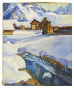 MÜLLER Giovanni 1890-1970,Winter in Oberhalbstein,Eldred's US 2010-03-13