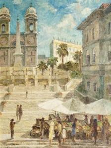 MÜLLER GRAF Egon 1878-1900,The Spanish Steps in Rome 
oil on canvas,Bloomsbury London GB 2011-01-20