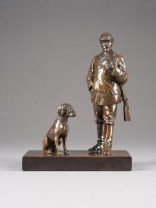 MÜLLER Heinz 1872-1937,Jäger mit Hund Zinkguss,Hargesheimer Kunstauktionen DE 2021-09-11