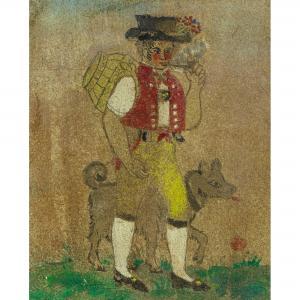 MÜLLER Johannes 1806-1897,Appenzeller Senn mit Hund,Dobiaschofsky CH 2017-11-08