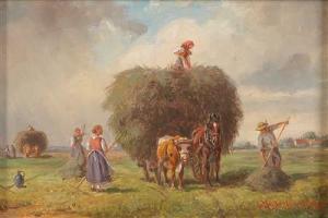 MÜLLER Leopold Ludwig 1765-1839,Haymaking,Palais Dorotheum AT 2016-12-05