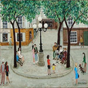 MÜLLER Max 1911-1991,Parisian street scenery with musicians,Bruun Rasmussen DK 2011-08-01