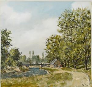MÜLLER Rudolf 1816-1904,Flusslandschaft,Allgauer DE 2022-01-13