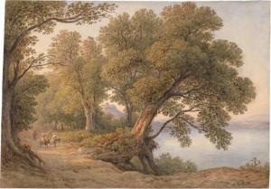 MÜLLER Rudolph Gustaph,Der Albaner See mit Blick auf Castel Gandolfo,Galerie Bassenge 2023-12-01
