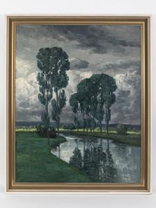 MÜLLER TENCKHOFF Carl 1873-1936,Pappeln vor ausdruckstarkem Unwetterhimmel,Mette DE 2023-11-08