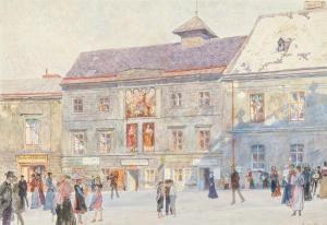 MÜLLER TENCKHOFF Carl 1873-1936,Sulkowskitheater on Matzleinsdorferstraße (to,1905,Palais Dorotheum 2021-04-22