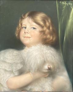 MüLLER URY Adolf Felix 1862-1947,Jeune enfant et son chien,Daguerre FR 2022-06-03