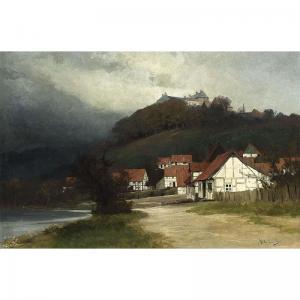 MÜLLER VOM SIEL Georg Bernhard 1865-1939,red roofed white houses in a mountainous landsca,Sotheby's 2004-09-07