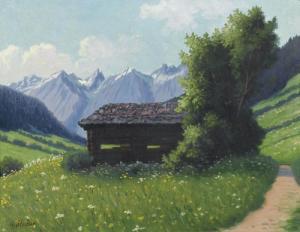 MÜLLER Walter Emil 1896-1983,Alphütte.,Galerie Koller CH 2006-03-20