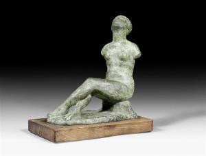 MÜLLER WERNER JAKOB 1899-1986,Sitting girl,1963,Galerie Koller CH 2009-06-16