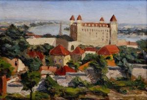 MŽIK JOZEF 1914,Pohľad na Bratislavský hrad,1960,Soga SK 2009-06-09