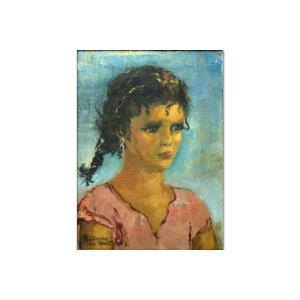 M Cassan De Mont 1951,Portrait Of A Girl,1951,Kodner Galleries US 2021-12-15