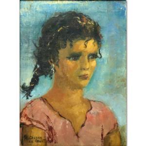M Cassan De Mont 1951,Portrait Of A Girl,1951,Kodner Galleries US 2018-01-10
