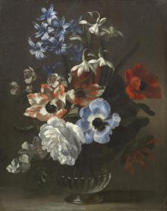M.N. MICHEUX,Hyacinths, roses, honeysuckle and other flowers in,Bonhams GB 2015-04-29