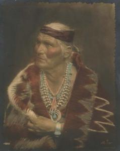 M PENNINGTON William 1874-1940,Navajo portrait chief,1910,Millon & Associés FR 2013-06-20