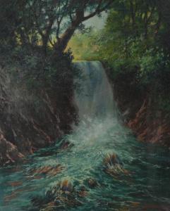MAACK George 1867-1936,Waterfall and Stream in the Forest Wood,Burchard US 2015-08-23