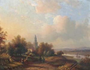 MAARTEN BOS JUN 1831-1902,An extensive river landscape in summer,Christie's GB 2005-09-01