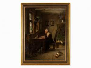 MAAS F.L 1800-1800,Dutch Interior With an Old Woman,1868,Auctionata DE 2016-03-01