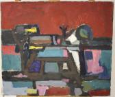MAAS Henk 1924-2005,Abstracte voorstelling met rood,Venduehuis NL 2015-06-03
