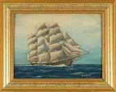 MAASS CHARLES 1900-1900,Portrait of a three-masted ship,1937,Eldred's US 2008-07-17