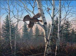 MAASS David A 1929,Thundering Out - Ruffed Grouse,Copley US 2024-02-23