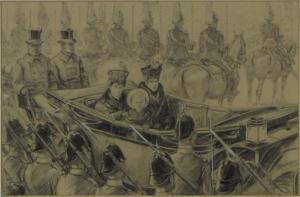 Mac Pherson D,Two Queens in Open Carriage,c.1906,Kodner Galleries US 2017-07-05