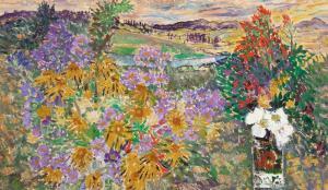 MACAIONE Thomas Silvestri 1907-1992,Landscape,1966,Santa Fe Art Auction US 2023-11-11