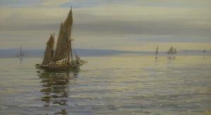 MACALLUM John Thomas Hamilton,Fishing boats on calm sea,1890,Golding Young & Co. 2019-11-27