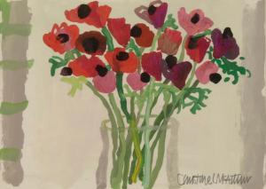 MACARTHUR Christine 1953,Still life study of poppies in a glass vase,Duke & Son GB 2023-04-06