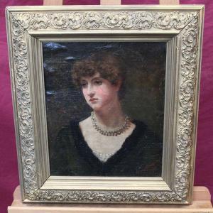MACARTHUR Mary 1872-1888,portrait of a young lady wearing a necklace,1883,Reeman Dansie 2013-02-12