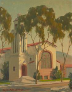 MACARTNEY Jack 1893-1976,Presbyterian Church, Laguna Beach, CA,John Moran Auctioneers US 2021-08-10