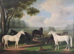 MACAULIFFE John 1830-1900,Horses in Meadow,1844,Nye & Company US 2021-06-02