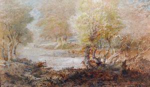 MacCALLUM Andrew 1821-1902,A Wooded River Landscape,1902,John Nicholson GB 2019-10-02