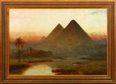 MacCALLUM Andrew 1821-1902,The pyramides of Giza. Signed. Dated 1873,1873,Bruun Rasmussen 2007-11-25
